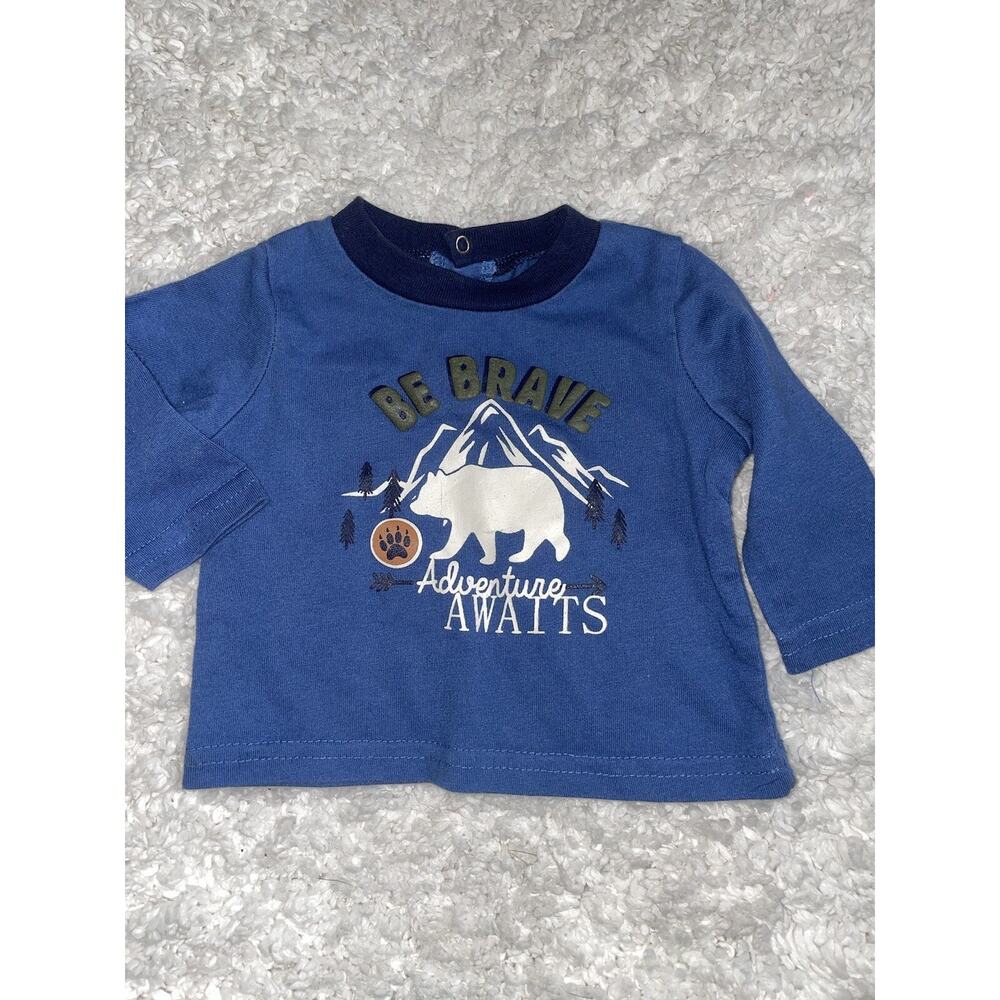 Little Ricky’s boys sz. 3/6 month “ be brave” long sleeved design tee. Cute, fun